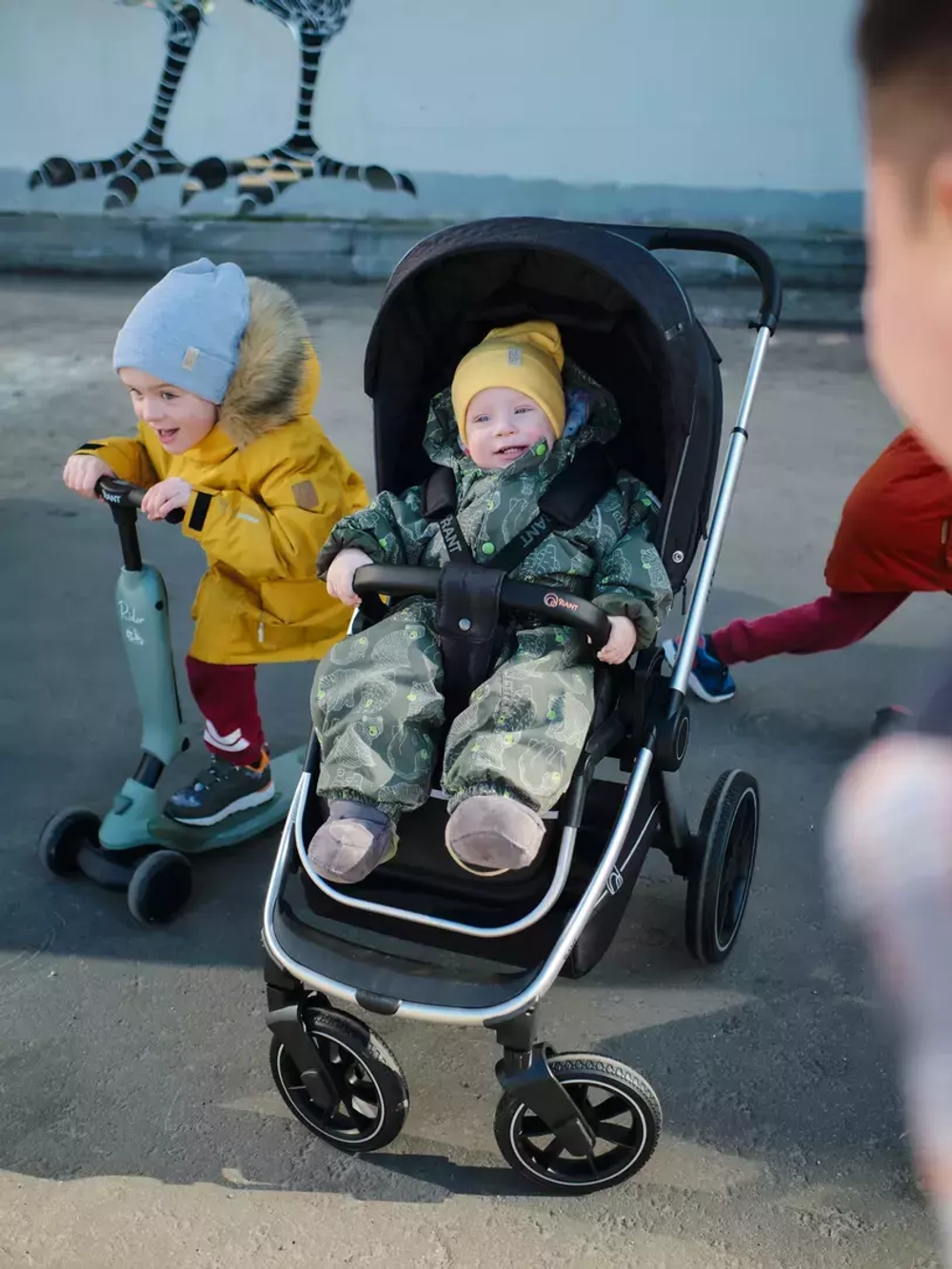 Коляска детская "FLEX GRAND" (2в1) RA072 Midnight Black + сумка