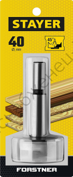 STAYER Forstner 40мм, сверло форстнера по дереву, ДСП