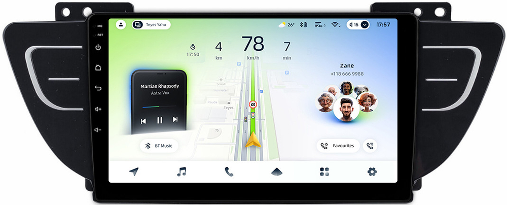 Магнитола для Geely Atlas 2018-2021 - Teyes CC4L монитор 9" IPS на Android 14, Snapdragon 662, CarPlay, 4G SIM-слот