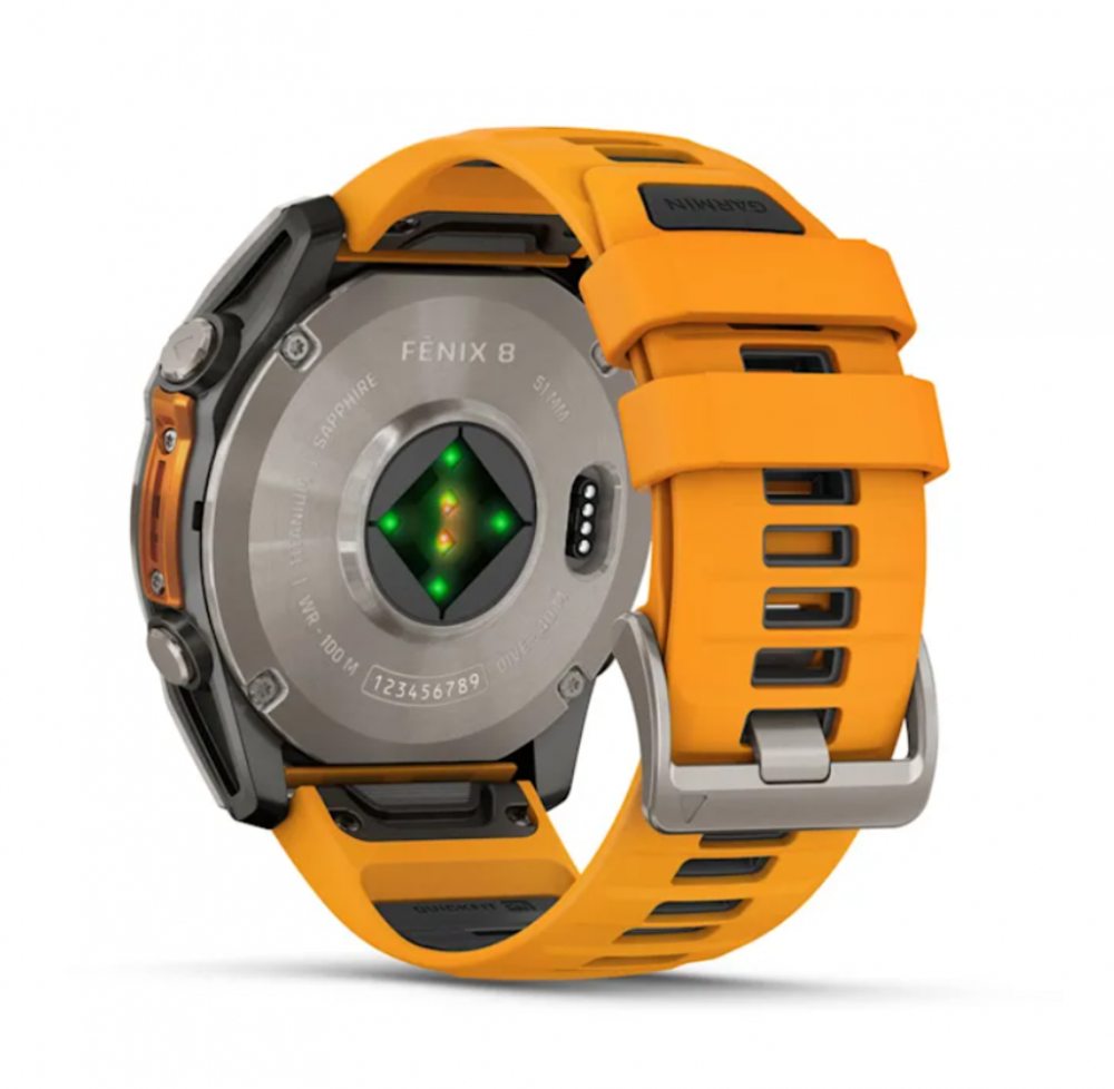 Garmin Fenix 8 51 AMOLED Sapphire Titanium with spark orange graphite silicone band 138 990 DJIMarket