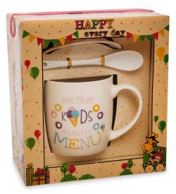 GAEM Art MUG-165/4 Кружка с ложкой «Детское меню»