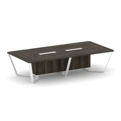 Steel Meet Стол переговорный прямоугольный KD-PR.B.SP-12 Дуб Мали/Металл Белый 3200*1600*750