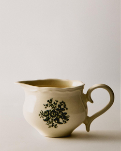 Zara Home кувшин из фаянса, цвет тёмно-зелёный, 13 см