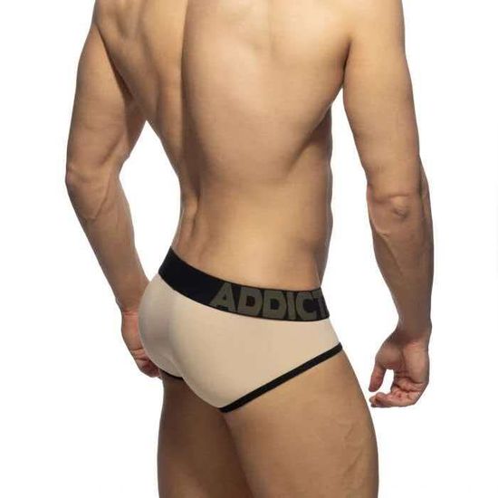 Мужские трусы брифы бежевые с пуш-ап Addicted AD1080-20