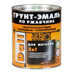 Дали (dali) ГРУНТ - ЭМАЛЬ по ржавчине краска для металла , серый графит RAL 7024, 2 л