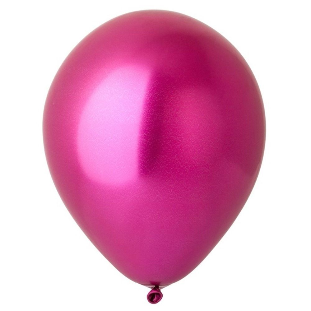 Воздушные шары Весёлая Затея, хром фуксия, 50 шт. размер 5&quot; #1102-2402