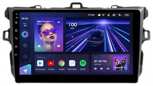 Магнитола для Toyota Corolla 150 2006-2013 (рамка тип 1) - Teyes CC3 монитор 9" QLED на Android 10, Быстрая, CarPlay, 4G SIM-слот