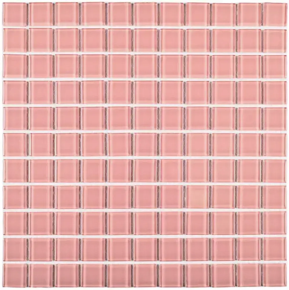 Мозаика стеклянная Pink glass (25х25) 300х300х4 мм (шт)