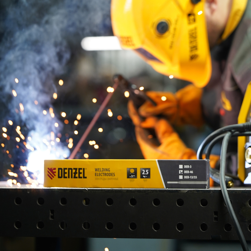 Электроды DER-46, диам. 3 мм, 2,5 кг., рутиловое покрытие Denzel