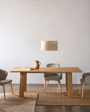 Arlen Раздвижной стол из массива дуба и шпона с натуральной отделкой 200(250) 95 см Испания