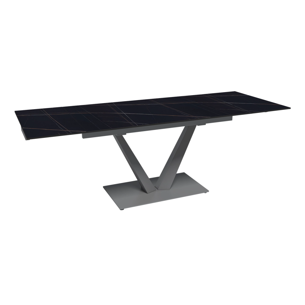 Стол раскладной Malibu (140+40+40), керамика матовая Blackgold