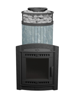 Печь банная «Атмосфера XL» Талькохлорит ламель+сетка с тоннелем