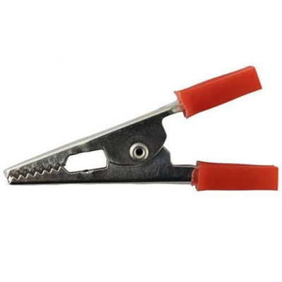 Зажим крокодил для проводов 5A 48мм (Красный) - 10шт