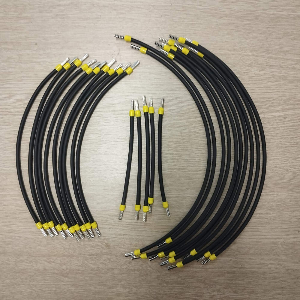 Гибкий проводник 6мм2,L-350мм, черный, 2 наконечника НШВИ,VSTMSK