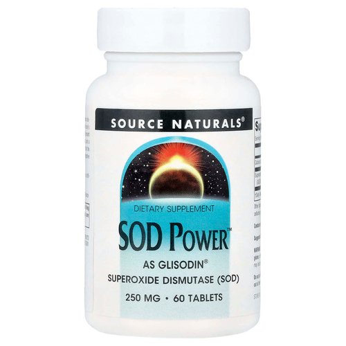 Source Naturals, SOD Power™, 250 мг, 60 таблеток