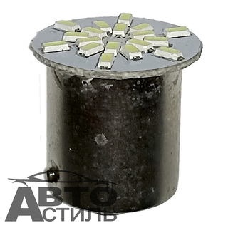 Светодиод 12V T25  12SMD 3030 WHITE 1но конт (плоский)