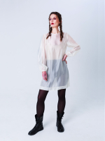 Платье-туника из органзы "Лебедь". Белое