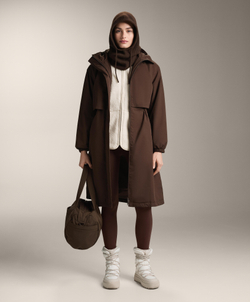 Oysho Спортивный бюстгальтер Light Touch средней поддержки с перекрестной спинкой, коричневый