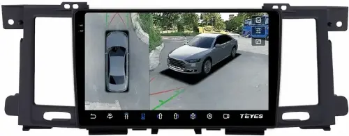 Магнитола для Nissan Patrol Y62, Infiniti QX56/QX80 2010-2017 (поддержка Bose и 360, рамка тип 1) - Teyes CC3-2K-360 на Android 10, Быстрая, 2K QLED, CarPlay, 4G SIM-слот, 4 камеры в комплекте