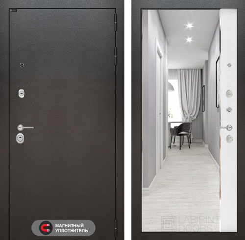 Сильвер зеркало Панорама белый софт