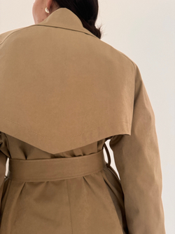 Тренч однобортный укороченный