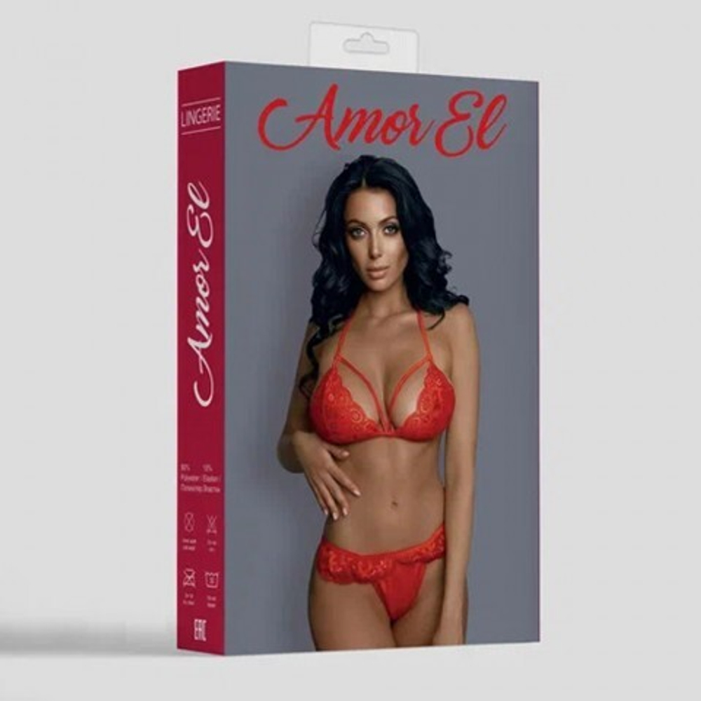 Комплект эротического белья Granada красный  (L/XL)