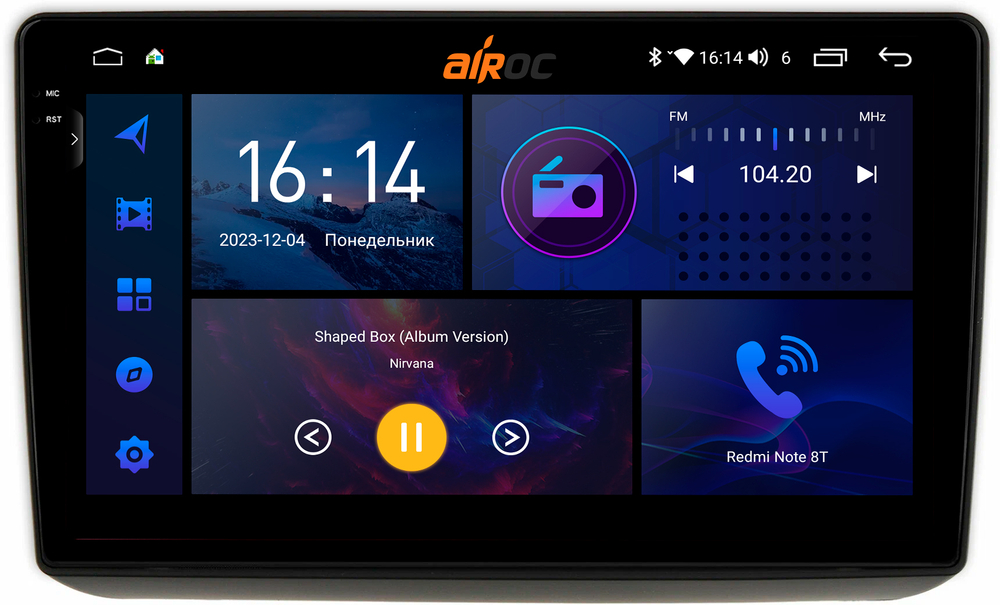 Магнитола для Jeep Grand Cherokee WK2 2013-2021 (взамен 8.4" экрана) - AIROC 2K RI-2215 Android 12, QLed+2K, ТОП процессор, 8/128Гб, CarPlay, SIM-слот