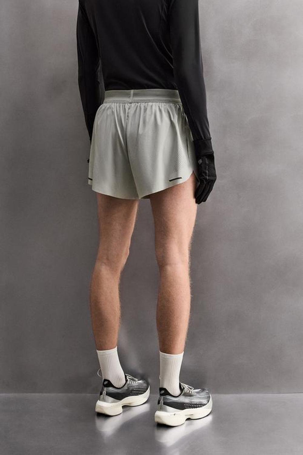 ZARA ЛЕГКИЕ ШОРТЫ ДЛЯ БЕГА 3", ЖЕМЧУЖНО-СЕРЫЙ