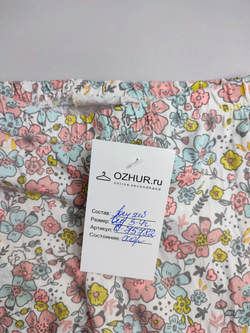 Лосины в цветочек на 3/4 года