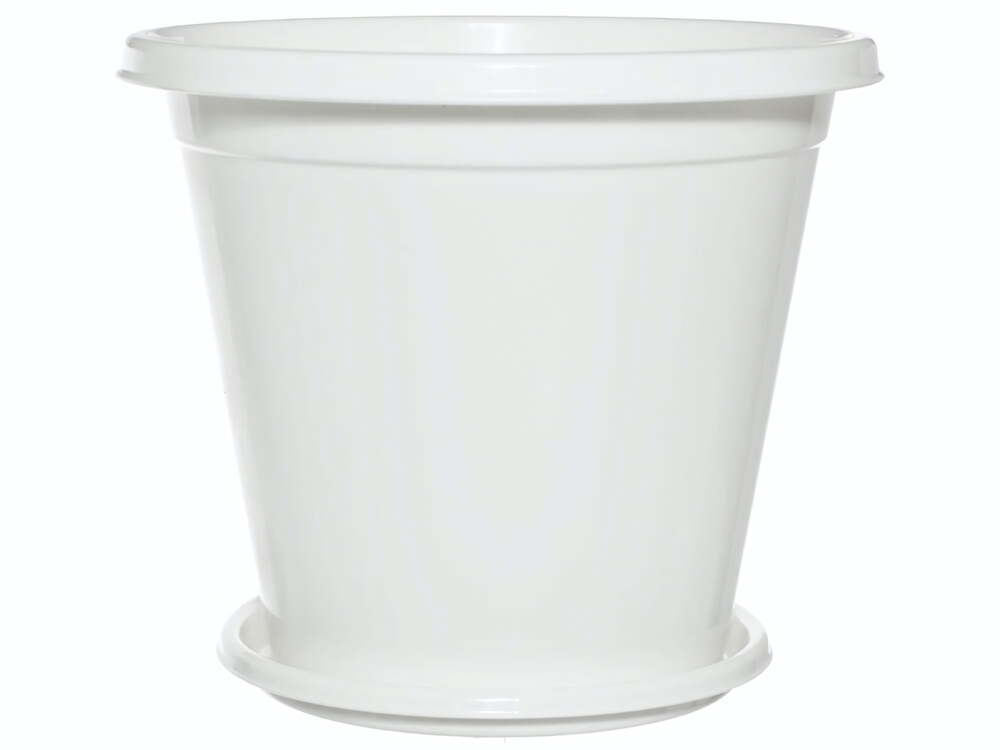 Горшок цветочный Эконом 10л (белый)