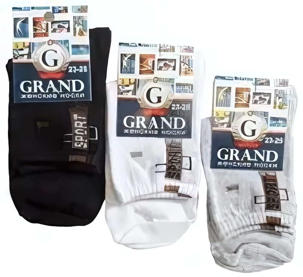 Носки для спорта GRAND LINE (С/ЖС-22), белый, р. 23 (н)