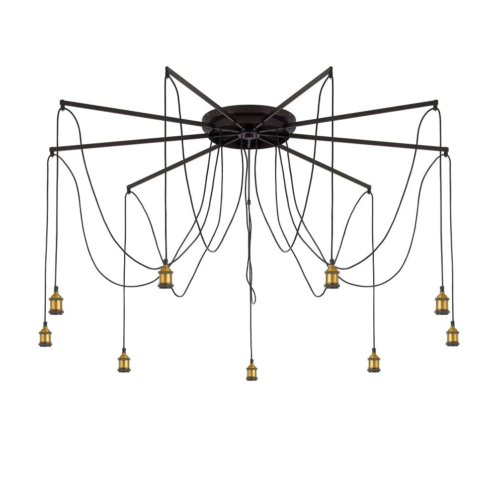 Citilux Эдисон CL451291 Люстра паук Венге Бронза