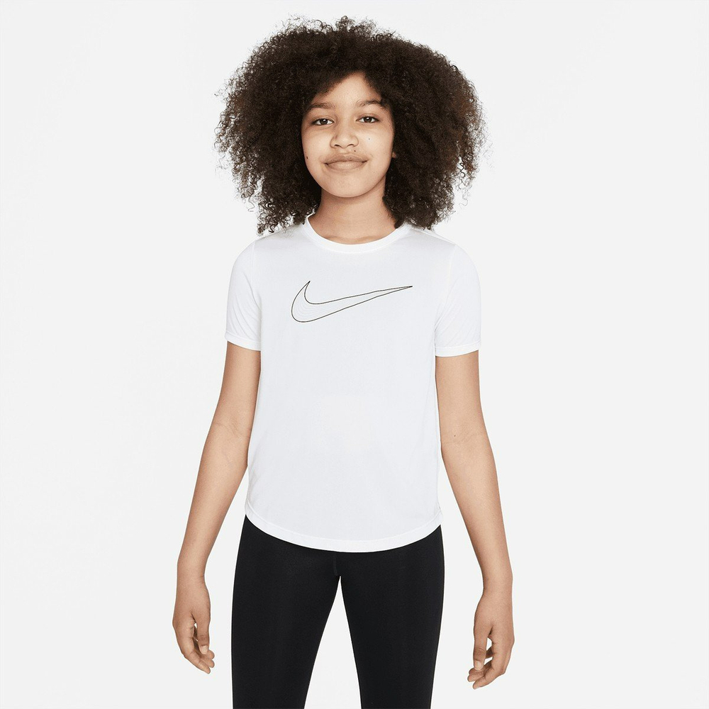 Одежда для тенниса Девочки, Футболка NIKE DRI FIT ONE SS TOP .