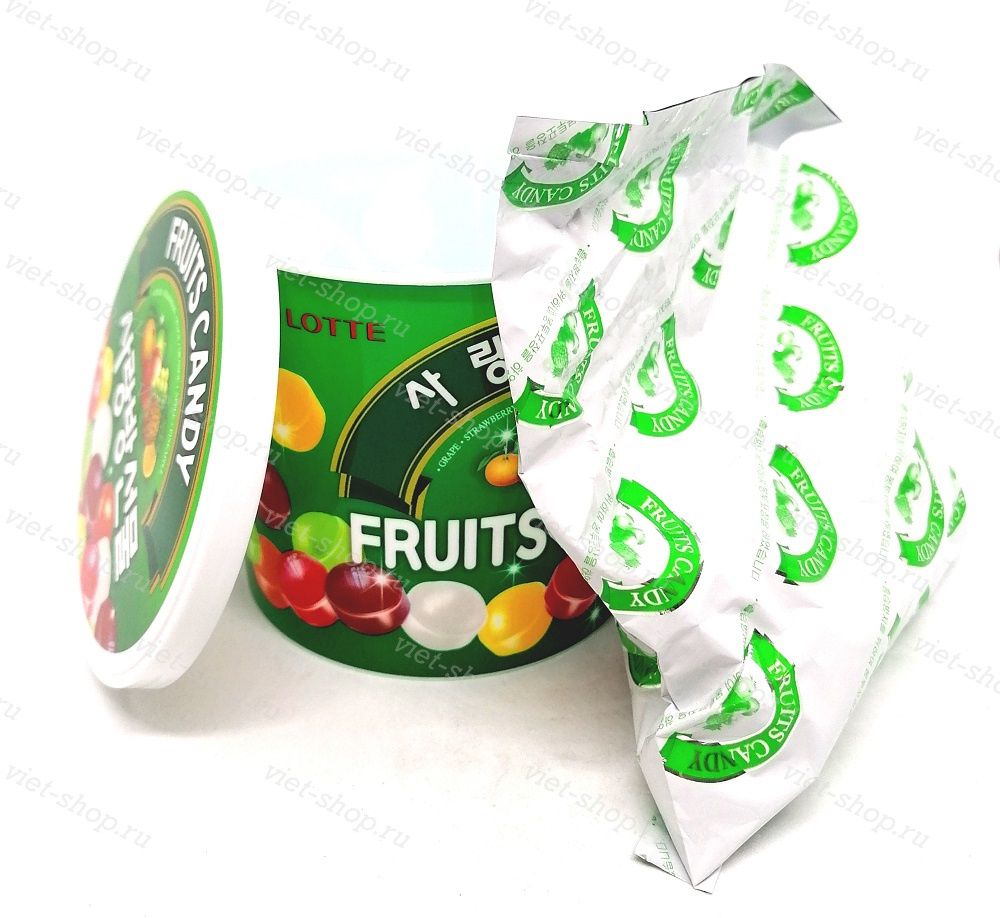 Карамель фруктовая Fruits Candy Lotte, Корея, 187 гр.