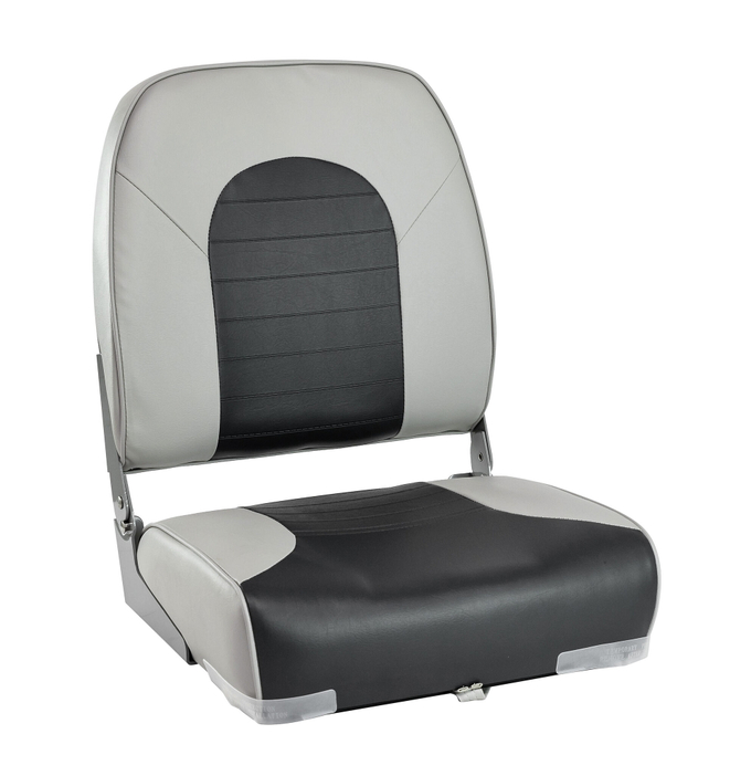 Кресло мягкое складное, обивка винил, цвет серый/угольный, Marine Rocket