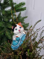 Котик в ботинке игрушка из фарфора