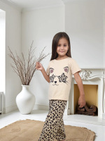 7-56-2 Пижама для девочки (фуфайка и брюки)