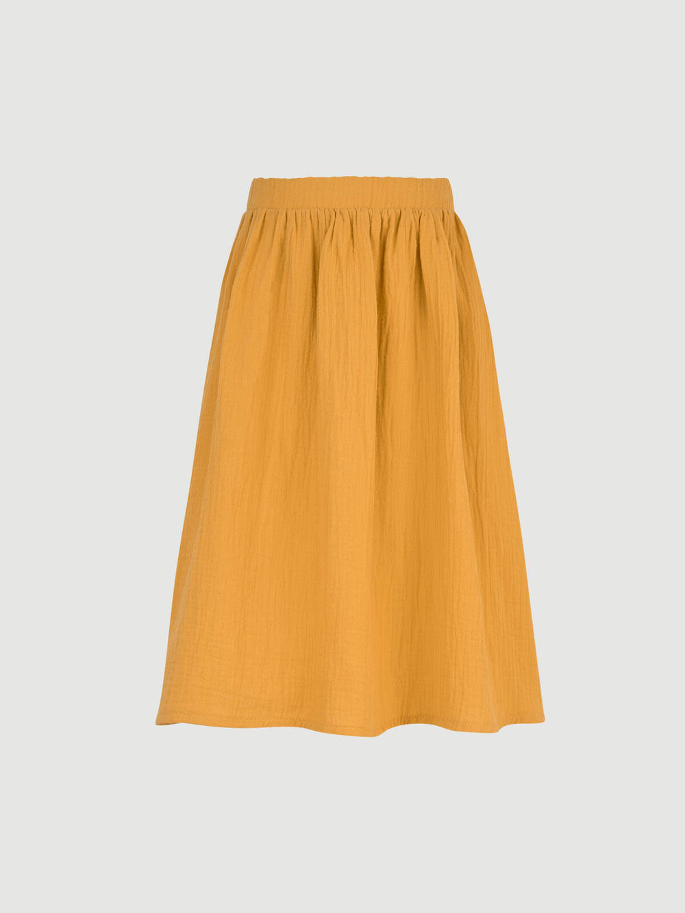 Юбка удлинённая Mjölk Mustard, из муслина