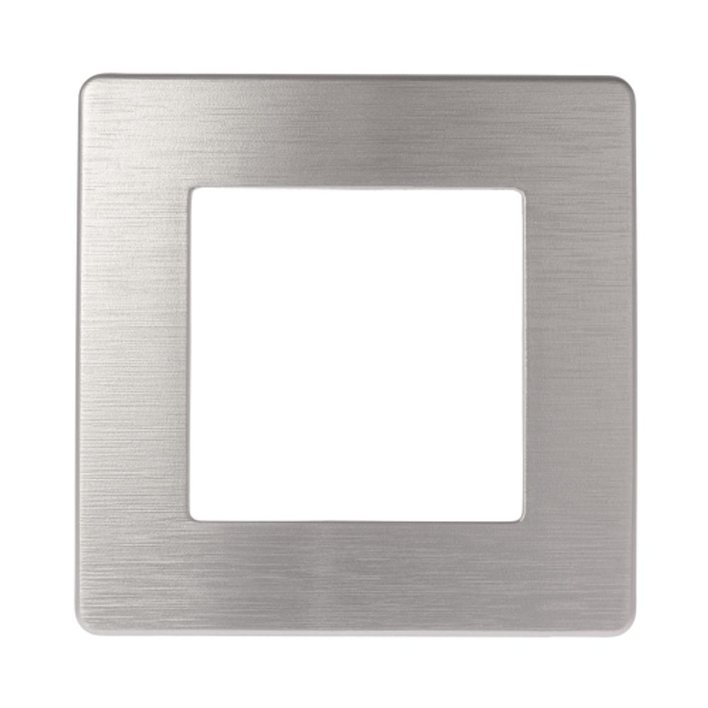 Рамка для розеток и выключателей ЭРА Серия 12 12-5101-03 на 1 пост, Сатин, алюминий