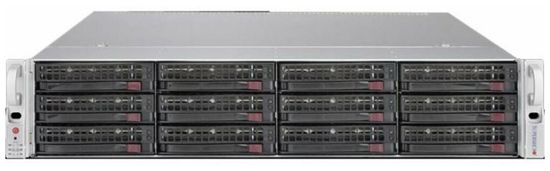 Сервер Supermicro SuperStorage 6029P-E1CR12H без процессора/без ОЗУ/без накопителей/количество отсеков 2.5" hot swap: 2/количество отсеков 3.5" hot swap: 12/1200 Вт/LAN 10 Гбит/c