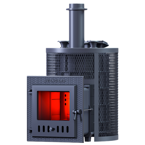 Печь для бани Авангард ЗК 25 (М) Ураган в круглой сетке