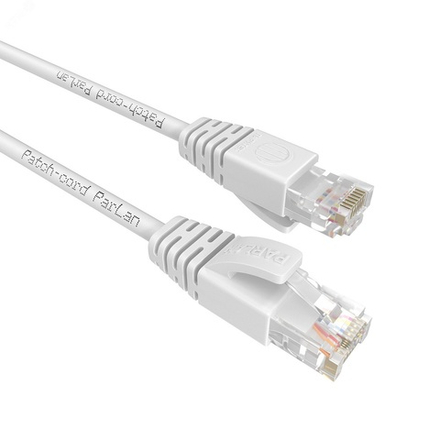 Патч-корд ParLan U/UTP Cat 5e ZH 4х2х0,48 Flex RJ45-RJ45 WH 4m белый