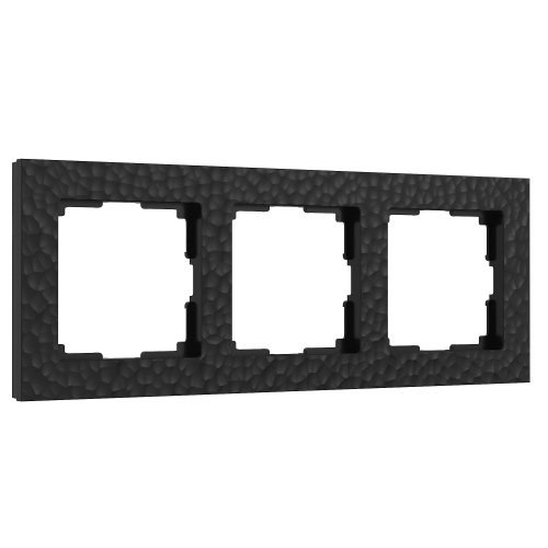 Рамка из поликарбоната на 3 поста Hammer черный W0032408