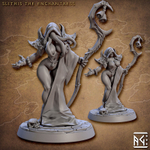 Иллитид mind flayer Illithid Свежеватель разума секси девушка Некромант Волшебник Маг Колдун 1 шт миниатюра для dnd, днд, pathfinder, фентези, Настольная игра, НРИ, Варгейм, РПГ