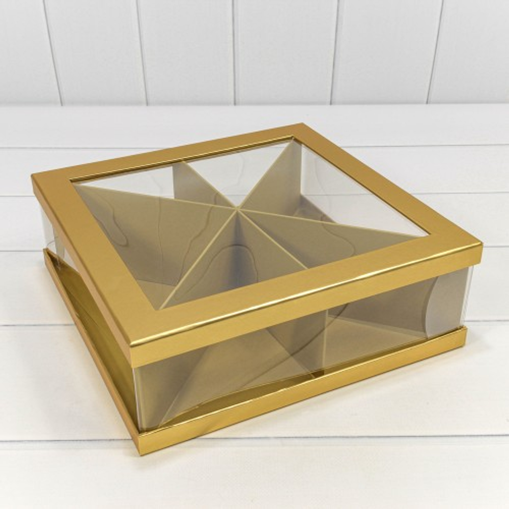 Коробка сборная 30х30х10 см (Золотой)