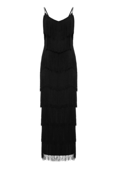 Платье длинное бахрома