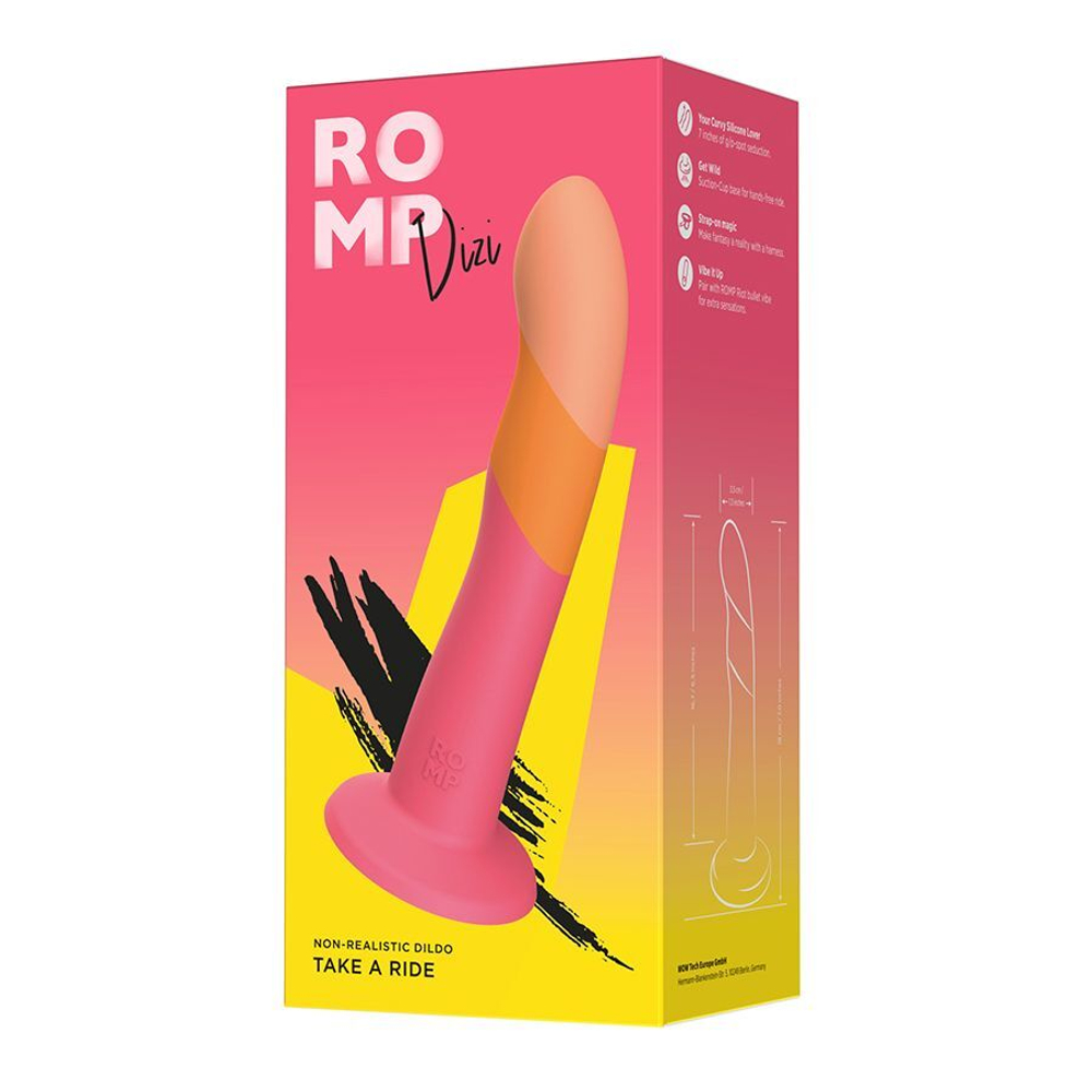 Яркий фаллоимитатор Romp Dizi с присоской - 18 см.