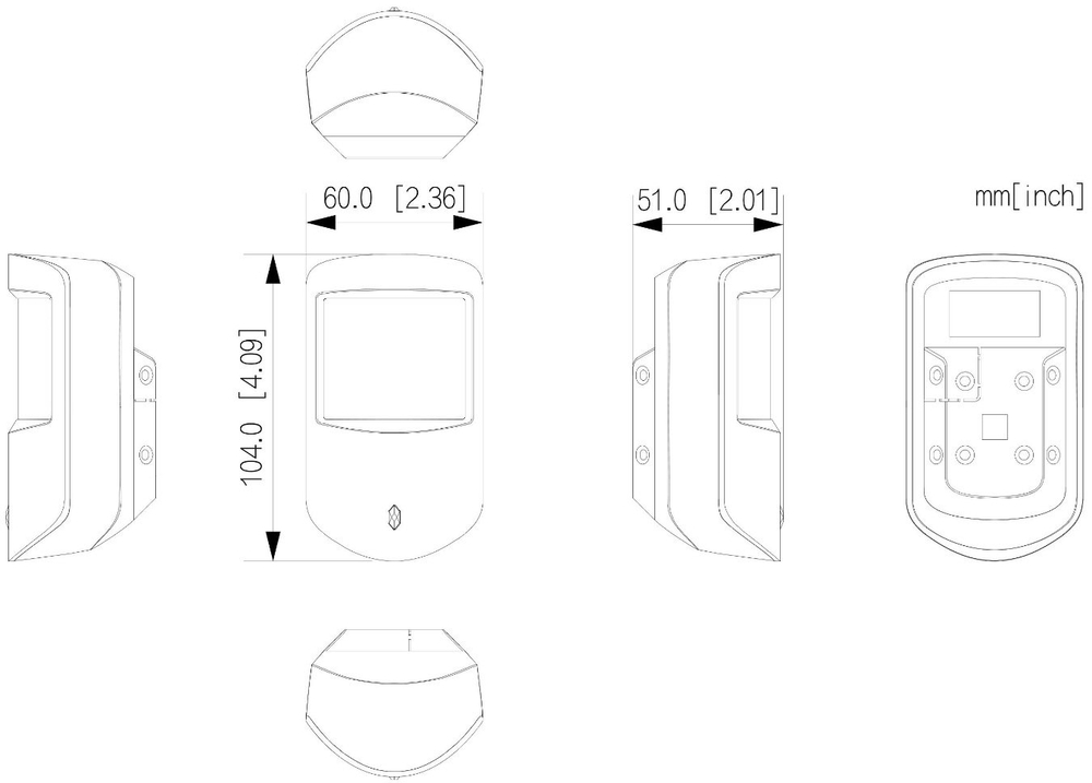 Извещатель охранный оптико-электронный радиоканальный DHI-ARD1233-W2(868)-B Dahua