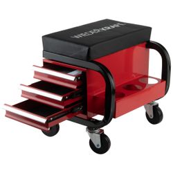 WDK-86032 Табурет механика с 3 инструментальными ящиками, г/п 110 кг