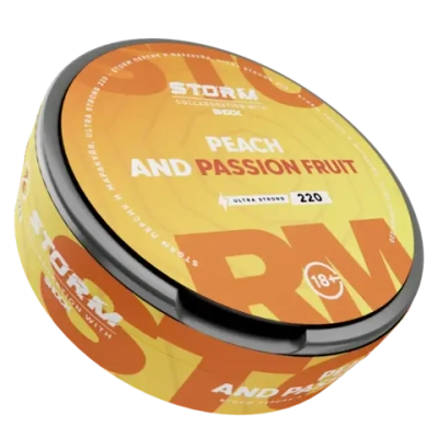 STORM BY ШОК PEACH AND PASSION FRUIT (220 МГ) - ПЕРСИК И МАРАКУЙЯ